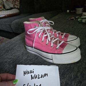 Pink Platform Converse